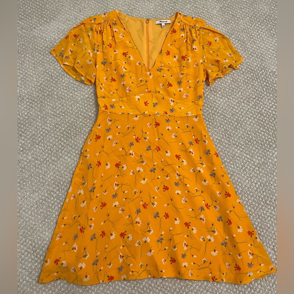 gorgeous orange madewell floral dress